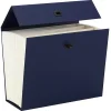 Office Depot® Brand Paper Expanding Case File, 19 Pockets, Letter Paper Size, Blue