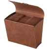 Office Depot® Brand Paper Expanding File With Flap, 12 Pocket, Expansion 2", 8 1/2" x 11", Letter, 30 % Recycled, Brown, Pack of 1