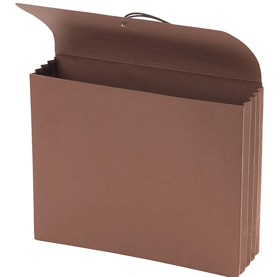 Office Depot® Brand Paper Standard Expanding Wallet, 1 Pocket, Expansion 3-1/2", 8 1/2" x 11", Letter, Brown, Pack of 2