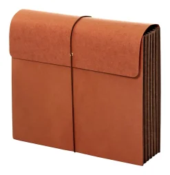 Office DepotĀ® Brand Paper Tyvek Extra-Wide Wallets,, 1 Pocket, Expansion 5-1/4", 8 1/2" x 11", Letter, Brown, Pack of 2