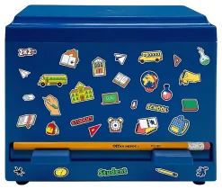 Office Depot® Brand Pencil Dispenser With Stickers, 7-1/4" x 9-3/16" x 4-1/2", Blue, Total Qty 1