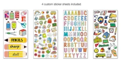 Office Depot® Brand Pencil Dispenser With Stickers, 7-1/4" x 9-3/16" x 4-1/2", Blue, Total Qty 1