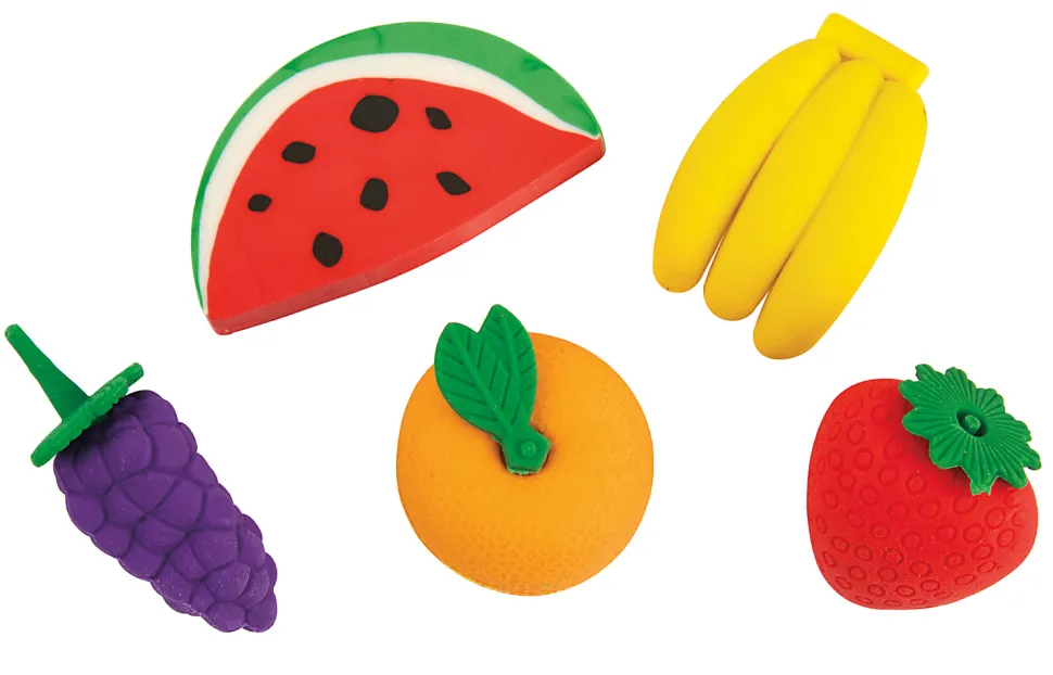 Office Depot® Brand Pencil Erasers, Fruit Basket, Pack Of 4