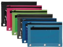 Office Depot® Brand Pencil Pouch With Clear Window, 8" x 10-1/4", Assorted Colors