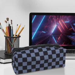 Office DepotĀ® Brand Pencil Pouch, 3-1/4" x 8-1/4", Checkerboard, Total Quantity 1