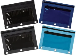 Office Depot® Brand Pencil Pouch With Clear Window, 7" x 9 3/4", Assorted Colors