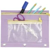 Office Depot® Brand Pencil Pouch With Mesh Window, 7" x 9-3/4", Lavender/Yellow