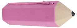 Office Depot® Brand Pencil-Shaped Silicone Pencil Pouch, 3-3/8" x 10", Pink
