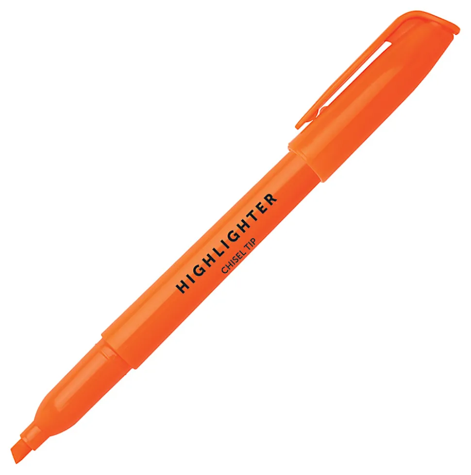 Office Depot® Brand Pen-Style Highlighters, 100% Recycled Plastic Barrel, Assorted Colors, Pack Of 12