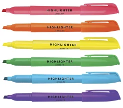 Office Depot® Brand Pen-Style Highlighters, 100% Recycled Plastic Barrel, Assorted Colors, Pack Of 12