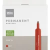 Office Depot® Brand Permanent Markers, Ultra-Fine Point, 100% Recycled Plastic Barrel, Black, Pack Of 12