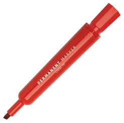 Office Depot® Brand Permanent Markers, Ultra-Fine Point, 100% Recycled Plastic Barrel, Black, Pack Of 12