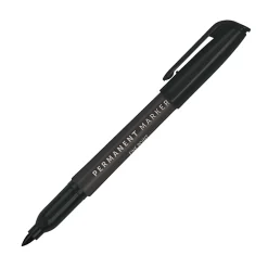 Office Depot® Brand Permanent Markers, Fine Point, 100% Recycled Plastic Barrel, Black Ink, Pack Of 36