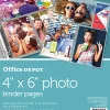 Office Depot® Brand Photo Binder Pages, 4" x 6", Multi Direction, Clear, Pack Of 10