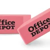 Office Depot® Brand Pink Bevel Erasers, Small, Box Of 36