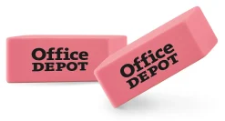 Office Depot® Brand Pink Bevel Erasers, Small, Box Of 36