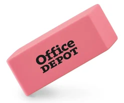 Office Depot® Brand Pink Bevel Erasers, Large, Pack Of 12