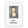 Office Depot® Brand Plastic Badge Holders, 3-3/4" x 3-1/4", Vertical, Pack Of 12