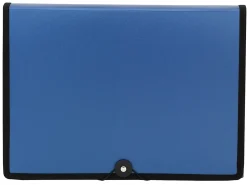 Office Depot® Brand Plastic Expanding File, 7 Pocket, Expansion 6", 8 1/2" x 11", Letter, Dark Blue, Pack of 1
