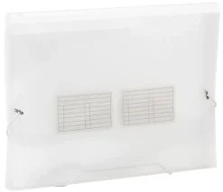 Office DepotĀ® Brand Plastic File, 13 Pocket, Expansion 3-1/2", 8 1/2" x 11", Letter, Clear, Pack of 1