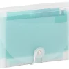 Office Depot® Brand Plastic Polypropylene Accordion Expanding File, 13 Pocket, Expansion 6", Nonstandard size, Teal, Pack of 1