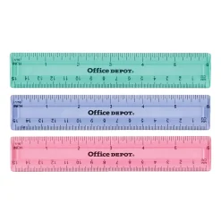 Office Depot® Brand Plastic Ruler, 6", Assorted Colors (No Color Choice)