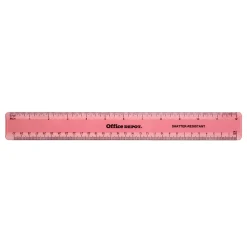 Office Depot® Brand Plastic Ruler, 12", Assorted Colors (No Color Choice)