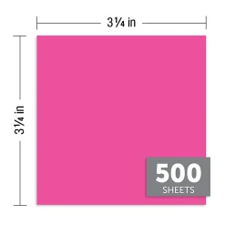 Office Depot® Brand Plexi Note Cube, 3-1/4" x 3-1/4", Unruled, 500 Sheets, Assorted Neon Colors