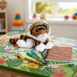 Office DepotĀ® Brand Plush Animal Pencil Pouch, 4" x 11", Tiger