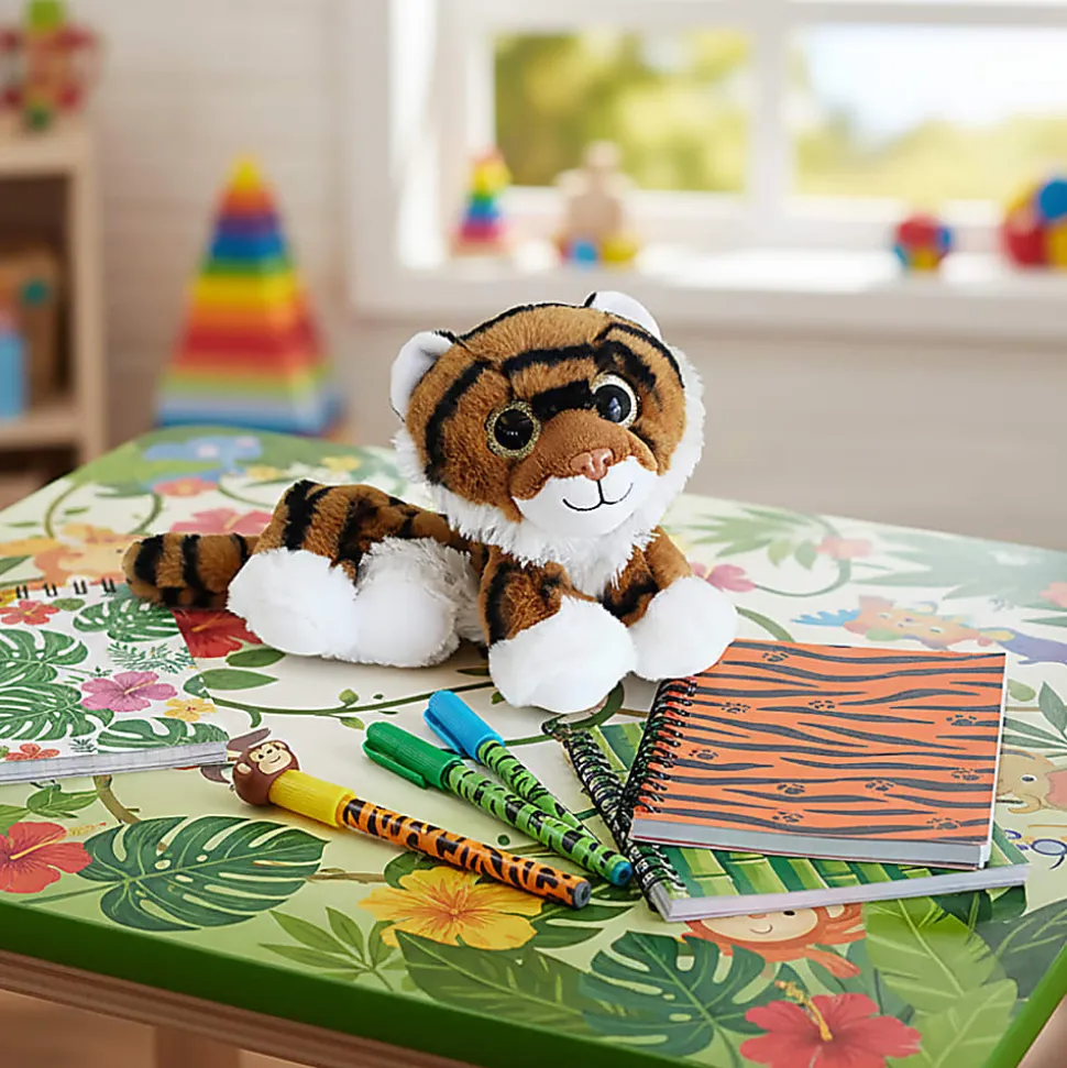 Office Depot® Brand Plush Animal Pencil Pouch, 4" x 11", Tiger
