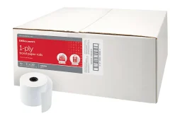 Office Depot® Brand 1-Ply Bond Paper Rolls, 3" x 150', White, Carton Of 50