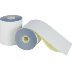 Office DepotĀ® Brand 2-Ply Paper Rolls, 3-1/4" x 96', Canary/White, Carton Of 60