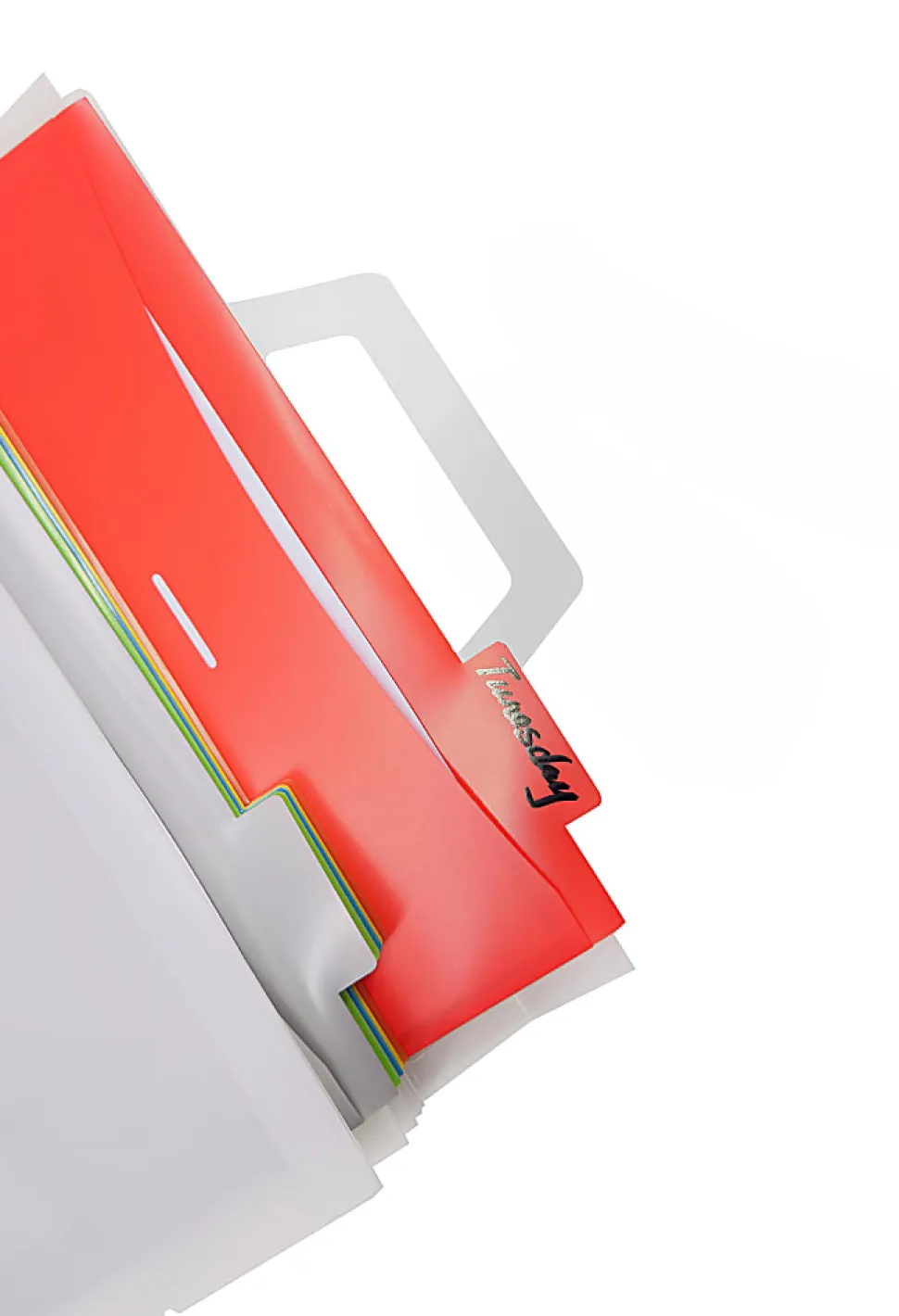 Office Depot® Brand 6-Pocket Cascading Wall File With 6 Folders, Letter Size, Clear, Total Qty 1