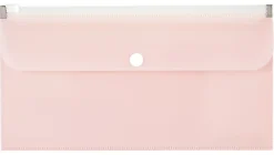 Office Depot® Brand 2-Pocket Envelope, 1-1/4" Expansion, Check Size, Pink