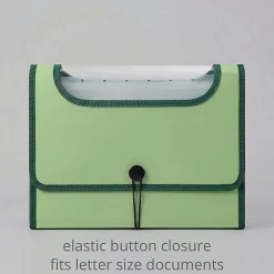 Office Depot® Brand 7-Pocket Expanding File With Clear View, Letter Size, Gelato Mint