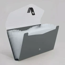 Office Depot® Brand 13-Pocket Expanding File With Snap Closure, Check Size, Urban Fog