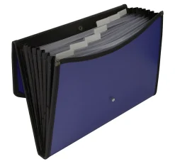 Office Depot® Brand 8-Pocket Expanding File, 7" Expansion, Letter Size, Blue