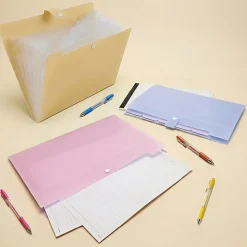 Office Depot® Brand 6-Pocket Expandable Folders, Letter Size, Soft Sorbet Pastels, Pack Of 3 Folders