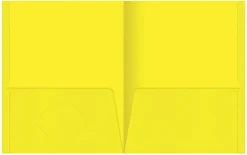 Office Depot® Brand 2-Pocket Paper Folders, Yellow, Pack Of 25