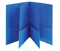 Office DepotĀ® Brand 6-Pocket Poly Folders, Letter Size, Assorted Colors, Pack Of 2