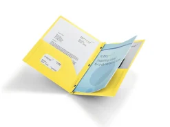 Office Depot® Brand 2-Pocket School-Grade Poly Folder with Prongs, Letter Size, Yellow