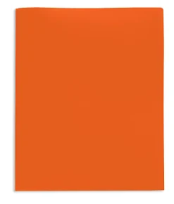 Office Depot® Brand 2-Pocket School-Grade Poly Folder with Prongs, Letter Size, Orange