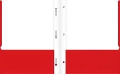 Office Depot® Brand 2-Pocket School-Grade Paper Folder with Prongs, Letter Size, Red