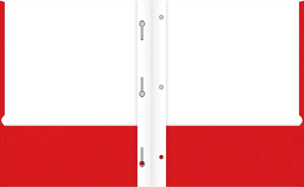 Office Depot® Brand 2-Pocket School-Grade Paper Folder with Prongs, Letter Size, Red