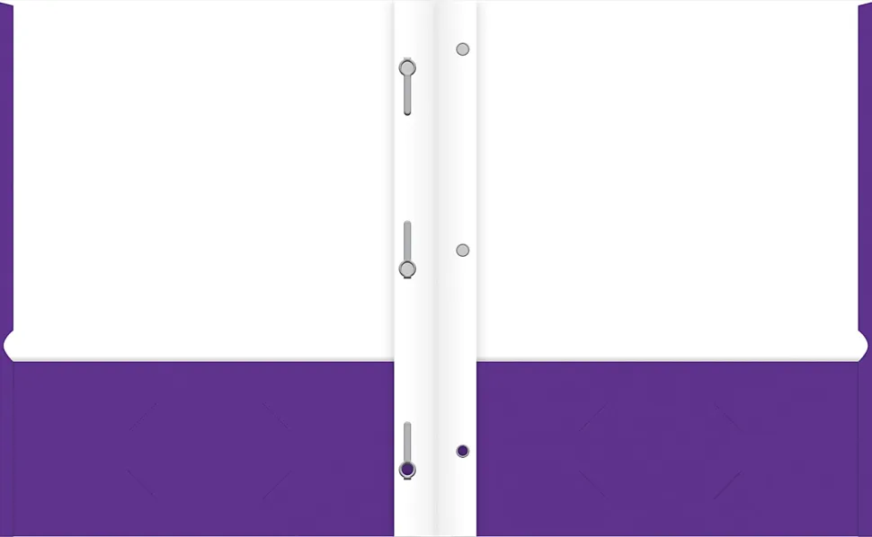 Office Depot® Brand 2-Pocket School-Grade Paper Folder with Prongs, Letter Size, Purple