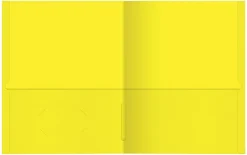 Office Depot® Brand 2-Pocket Textured Paper Folders, Yellow, Pack Of 10