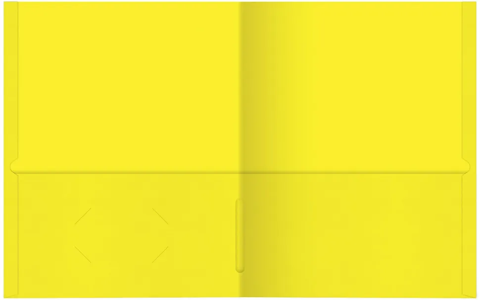 Office Depot® Brand 2-Pocket Textured Paper Folders, Yellow, Pack Of 10