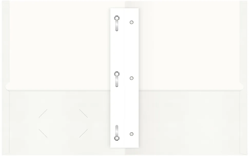 Office Depot® Brand 2-Pocket Textured Paper Folders With Prongs, White, Pack Of 10