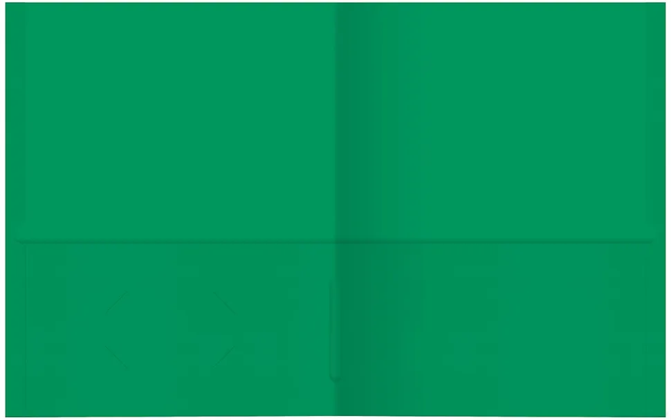 Office Depot® Brand 2-Pocket Textured Paper Folders, Green, Pack Of 10