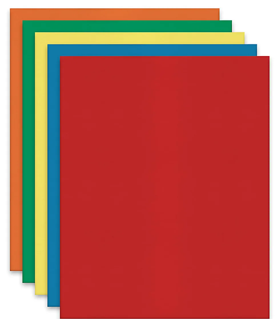 Office Depot® Brand 2-Pocket Textured Paper Folders With Prongs, Assorted Colors, Pack Of 25